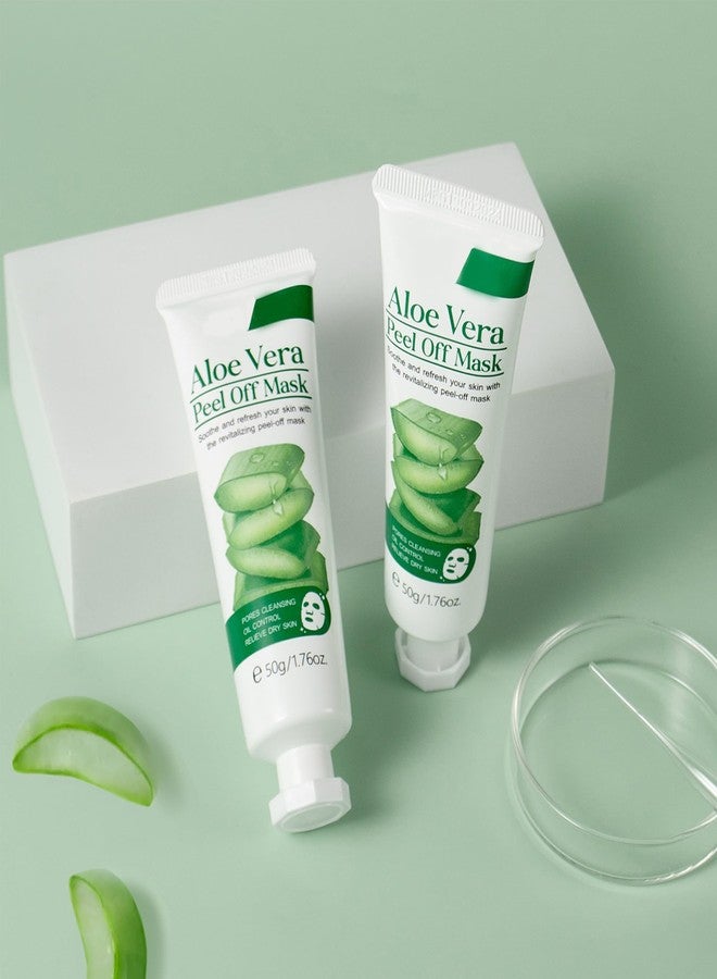 DLZZRS Aloe Vera Peel Off Cleansing Mask, Moisturizing & Soothing Facial Masks, Oil Control, Gentle Exfoliation & Hydration, Strengthens Skin Barrier for Women Girls, 1.76oz - Image 3